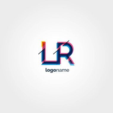 LR çok renkli logo harfleri