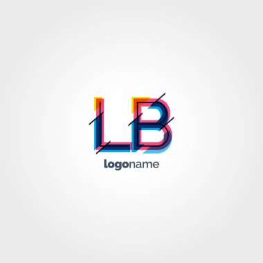 Lb çok renkli logo harfleri