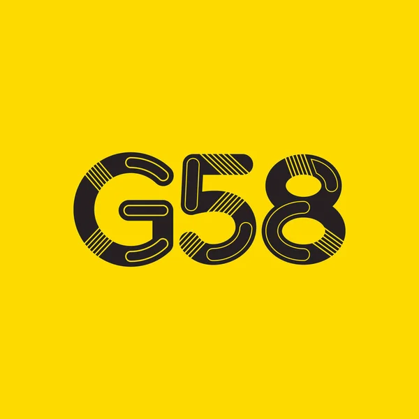Letter and digit  logo G58 — Stock Vector