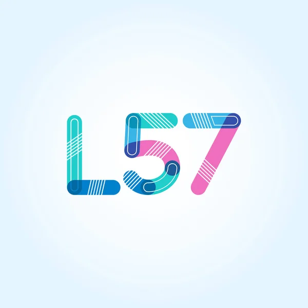 Letter and digit  logo L57 — Stock Vector