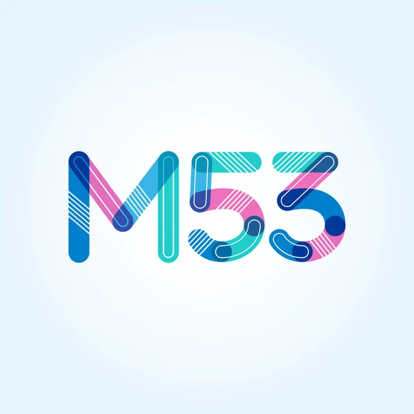 Logotipo de letra y dígito M53 — Vector de stock