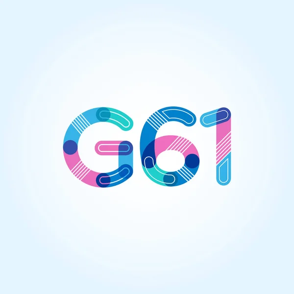 Буква и цифра логотип G61 — стоковый вектор