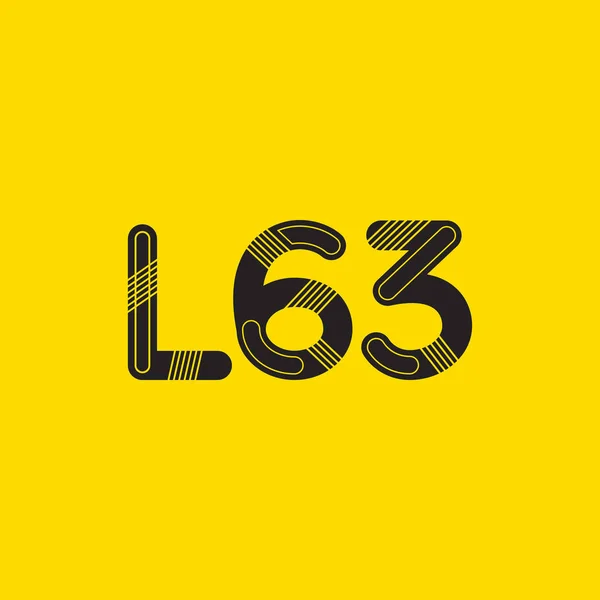 문자와 숫자 로고 L63 — 스톡 벡터