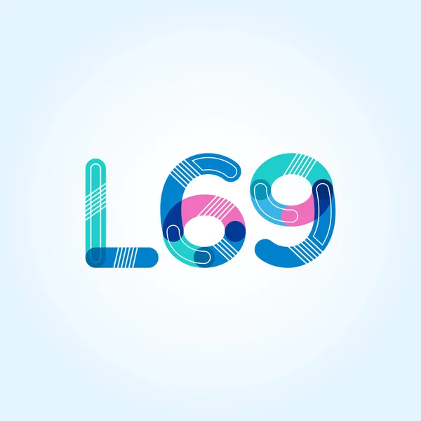 Letter and digit  logo L69 — Stock Vector