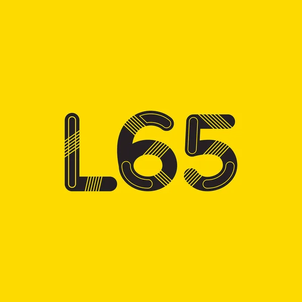 문자와 숫자 로고 L65 — 스톡 벡터