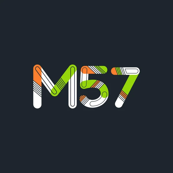 Logotipo de letra y dígito M57 — Vector de stock
