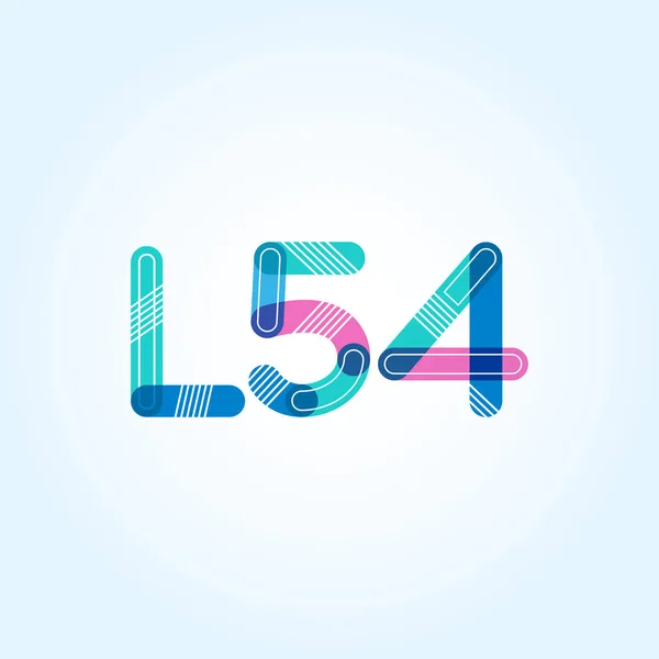 Letter and digit  logo L54 — Stock Vector