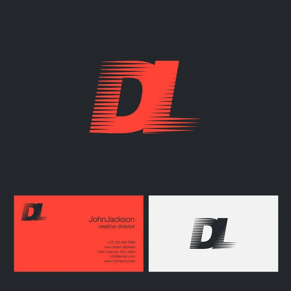 DL verbonden brieven logo — Stockvector