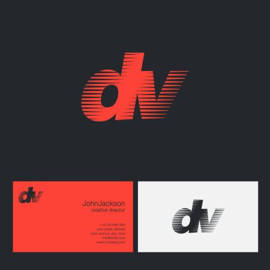 Bağlı Dv harf logo