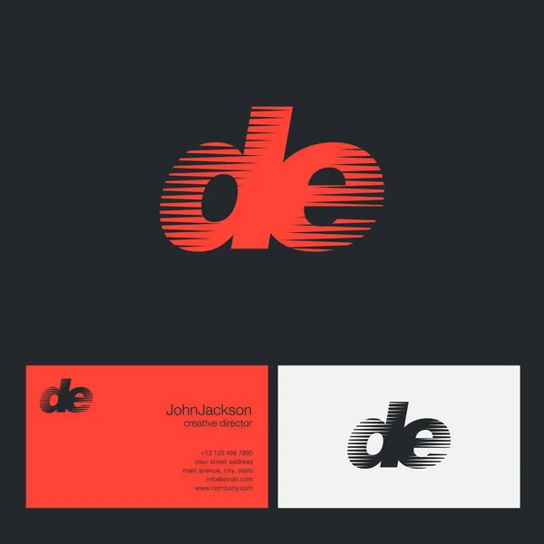 DE lettres connectées logo — Image vectorielle