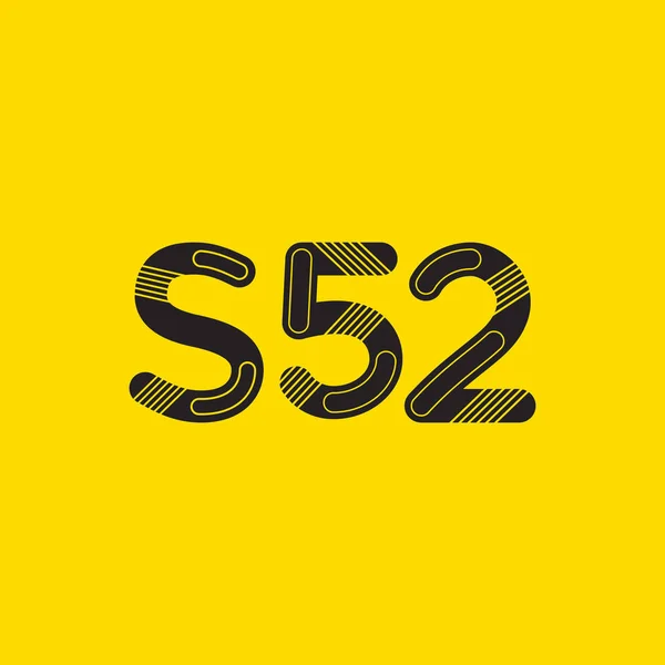 Letter en cijfer logo S52 — Stockvector