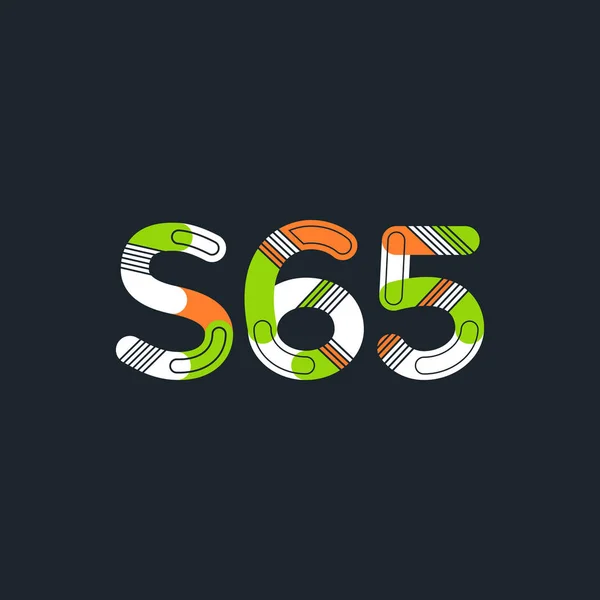 Gezamenlijke brief logo S65 — Stockvector