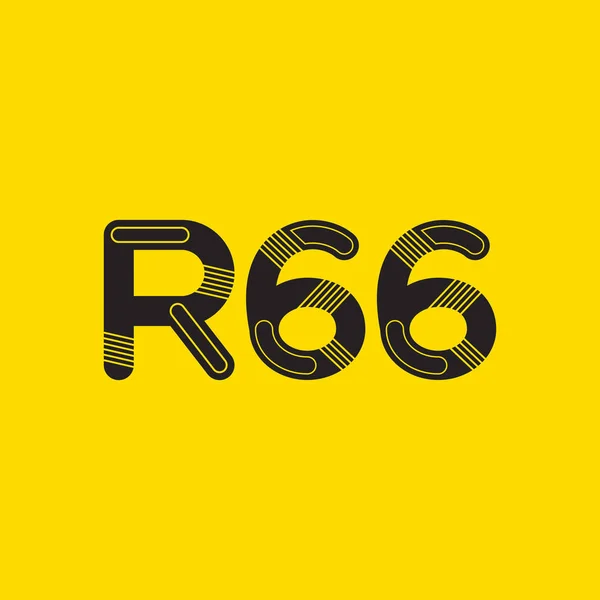 Ortak mektup logo R66 — Stok Vektör