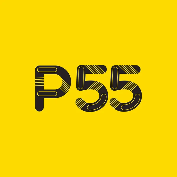 Logo común de la carta P55 — Archivo Imágenes Vectoriales