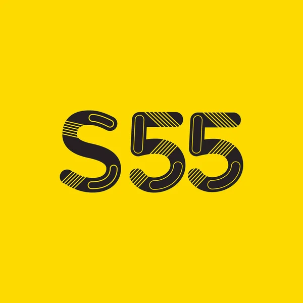 Ortak mektup logo S55 — Stok Vektör