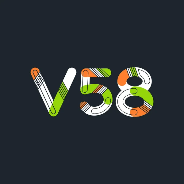 Společný dopis logo V58 — Stockový vektor