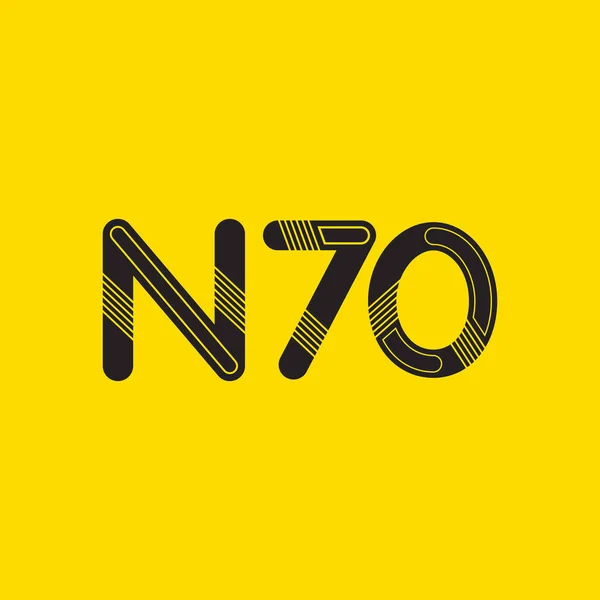 Logo común de la carta N70 — Vector de stock