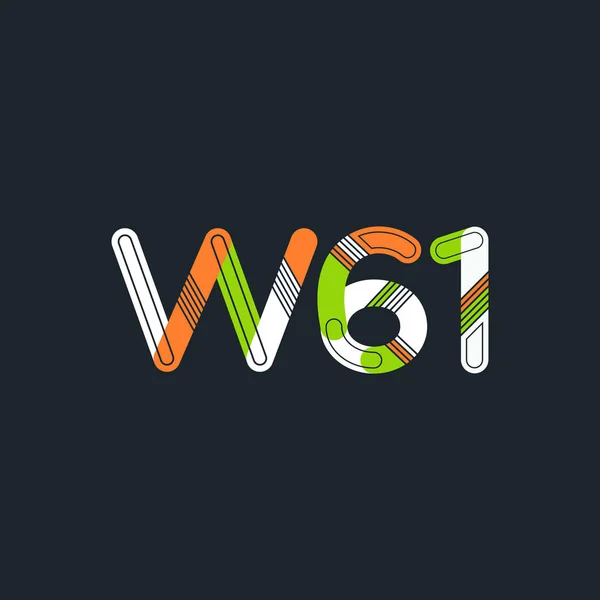 Logo de la carta conjunta W61 — Archivo Imágenes Vectoriales