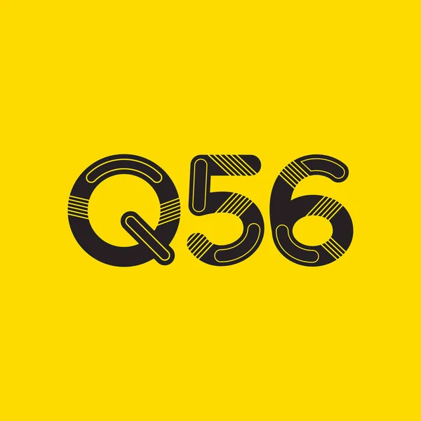 Harf ve rakam logo Q56 — Stok Vektör