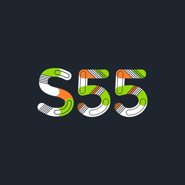 Logotipo da carta comum S55 — Vetor de Stock