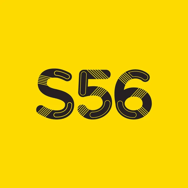 Harf ve rakam logosu S56 — Stok Vektör