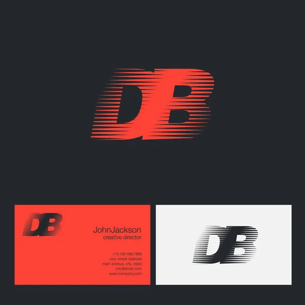 Logo DB lettres connectées — Image vectorielle