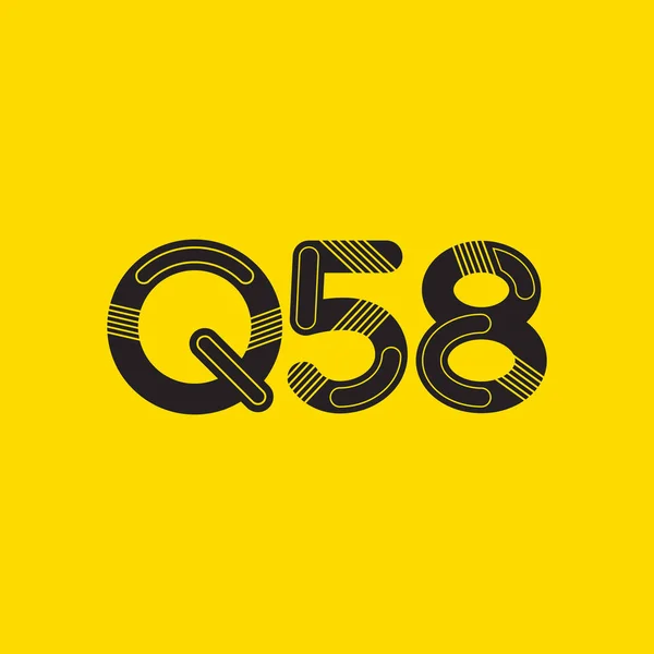 Harf ve rakam logo Q58 — Stok Vektör