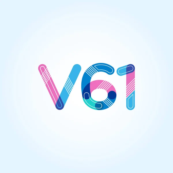 Logo común de la carta V61 — Vector de stock