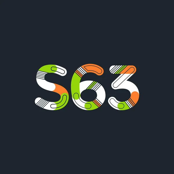 Logotipo da carta comum S63 — Vetor de Stock