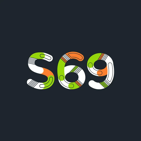 โลโก้ตัวอักษรร่วม S69 — ภาพเวกเตอร์สต็อก