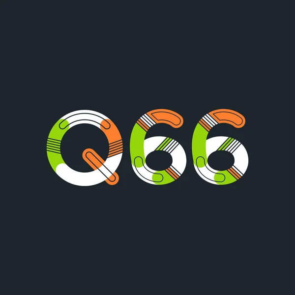Gezamenlijke brief logo q66 — Stockvector