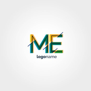 Bana çok renkli logo harfleri