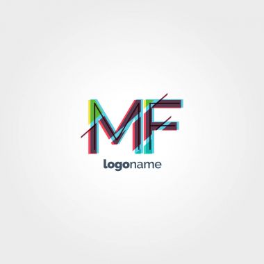 MF çok renkli logo harfleri