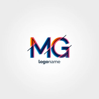 MG çok renkli logo harfleri