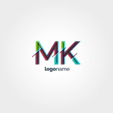 MK çok renkli logo harfleri