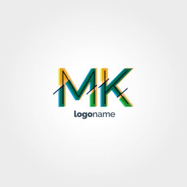 MK çok renkli logo harfleri