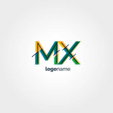 MX çok renkli logo harfleri