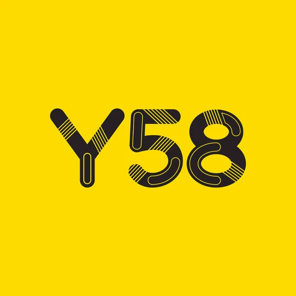Harf ve rakam logo Y58 — Stok Vektör
