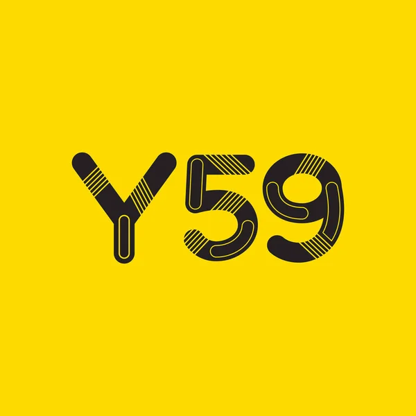 Harf ve rakam logo Y59 — Stok Vektör