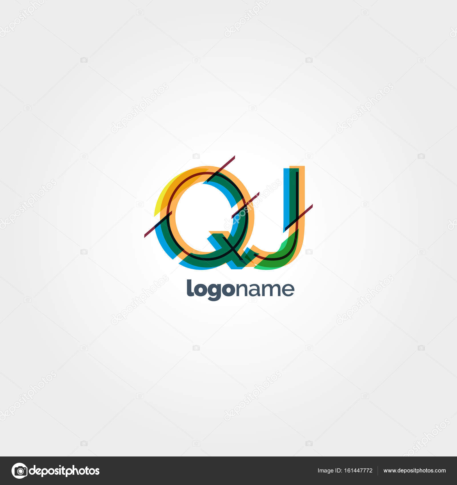 Qj Connected Letters Logo Vector Image By C Brainbistro Vector Stock
