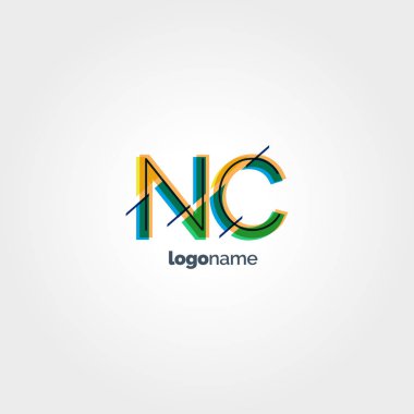 NC çok renkli logo harfleri