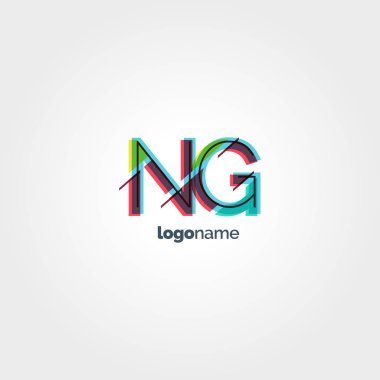 NG çok renkli logo harfleri