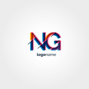 NG çok renkli logo harfleri