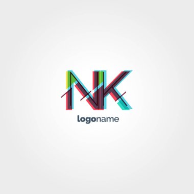 NK çok renkli logo harfleri
