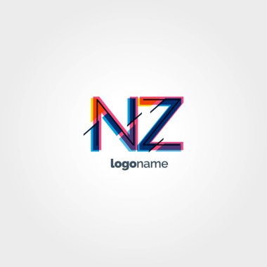 NZ çok renkli logo harfleri