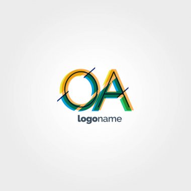 OA çok renkli logo harfleri