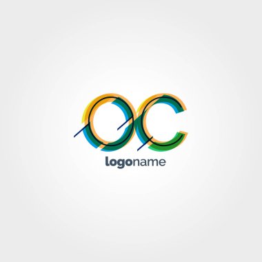 OC çok renkli logo harfleri