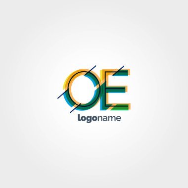 OE çok renkli logo harfleri