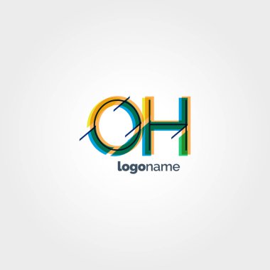 Oh çok renkli harfler logosu