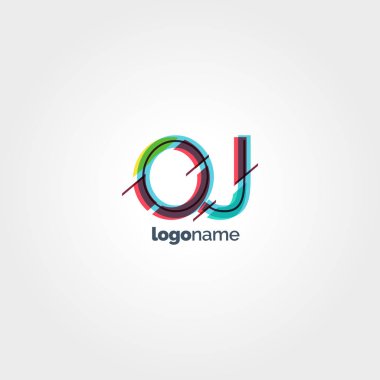 OJ çok renkli logo harfleri